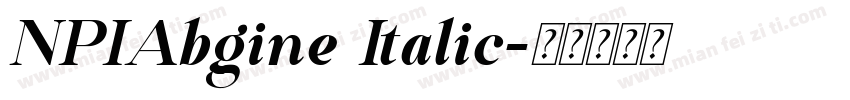 NPIAbgine Italic字体转换